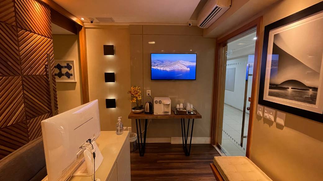 Sala de espera do consultório de psicologia de Fábio Caló, Asa Sul, Brasília